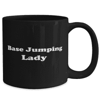 Смешни База Скокање Дама Кафе Кригла-База Скокање Кафе Чаша - 15оз Црна