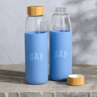 Јаз Оз сиво сино цврсто печатење стакло шише со шише со вода