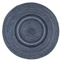 Нулум Кила рачно изработена плетенка со килим со тркалезна област, 5 '8', беж