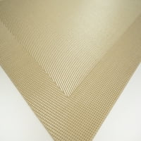 Dainty Home Напа ткаен текстил крстосница со цврста геометриска шема реверзибилна 15 15 квадратни пласмати во рамките на шампањ