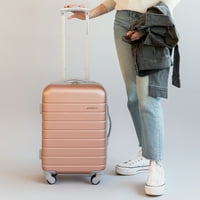JetStream Hardside Rolling Spinner исправен сет, проверен и носат багаж дуо, розово злато