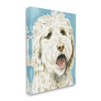 Tuphell Industries Среќна бушава кучиња портрет галерија за сликање завиткано платно печатење wallидна уметност, дизајн по Грејс