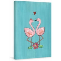 Фламинго бакнеж Сликарство печатење на завиткано платно