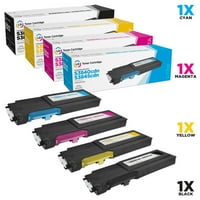Компатибилни замени за Dell S3840CDN & S3845CDN сет на дополнителни касети со тонер со висок принос: 593-BCBC 1KTWP црна, 593-BCBF