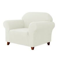 Сликиот на софата на Subrte Sofa со дополнителен капак на седиштето на перничињата, фотелја, надвор од бела боја