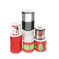 Божиќни мулти-бои полиестерски панделки