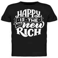Среќен Е Новиот Богат Маица Мажи-Слика Од Shutterstock, Машки ХХ-Голем