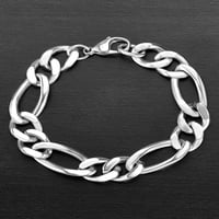 Нараквица на ланец на ланец на крајбрежен накит од не'рѓосувачки челик - 8,5 “