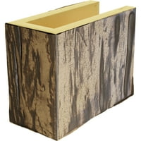 Ekena Millwork 6 H 6 D 48 W Riverwood Fau Wood Camply Mantel Kit W alamo Corbels, природен златен даб