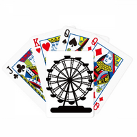 Црна Ферис Тркало Забавен Парк Преглед Покер Играње Магија Картичка Забава Игра На Табла