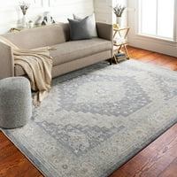 Уметнички ткајачи Авант Гарде Медалјон област килим, сива, 2 '3'