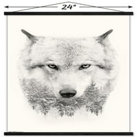 Волк-Дрвја Ѕид Постер Со Магнетна Рамка, 22.375 34