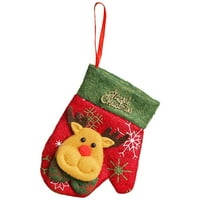 Божиќна Декорација Мала Неткаен Божиќни Чорапи Елка Приврзок Бонбони Торба