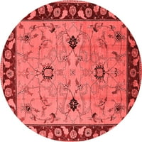 Ахгли Компанија Затворен Круг Ориентален Црвен Традиционален Простор Килими, 4 ' Круг