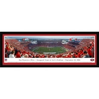 Сан Франциско 49ерс - Инаугуративна игра на стадионот Леви - Блејквеј Панорама НФЛ печатење со избрана рамка и единечна мат
