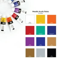 Royal & Langnickel - Essentials 12ml сет на акрилна боја, металик, бои